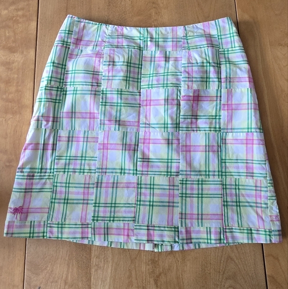 Lilly Pulitzer Dresses & Skirts - Lilly Pulitzer Pink and Green A-Line Mini Skirt Resort Wear